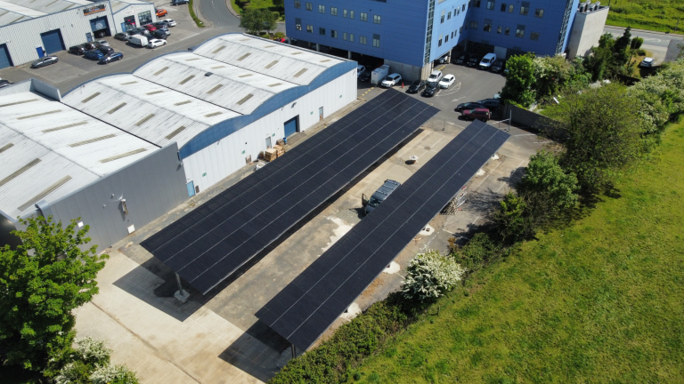 Solar carport in Wexford